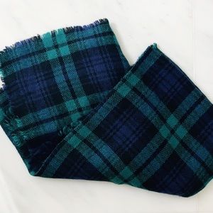 Plaid blanket scarf